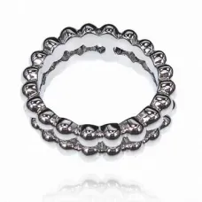 Кольцо двойное, цвет серебряный, размер 16 UC039-16