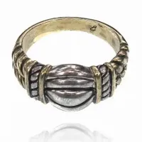 Кольцо, цвет серебряно-золотой, размер 16 UC125-16
