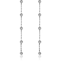 Серьги Дождь со стразами UD085