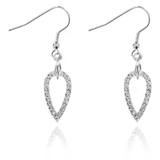 Серьги Капля со стразами UD092