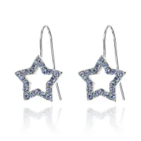 Серьги Звезда со стразами UD095