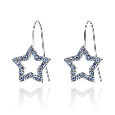 Серьги Звезда со стразами UD095