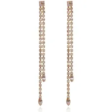 Серьги Две капли со стразами UD096