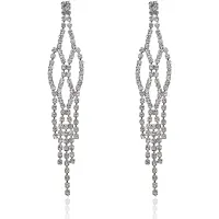 Серьги Вечерние со стразами UD097