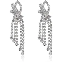 Серьги Вечерние со стразами UD103