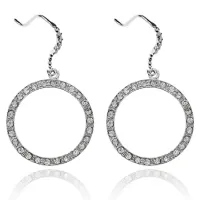 Серьги Кольцо со стразами UD104