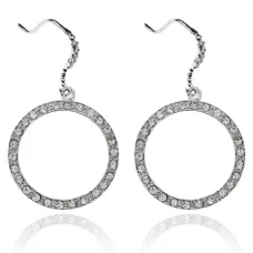 Серьги Кольцо со стразами UD104