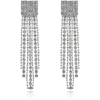 Серьги Квадрат со стразами UD105