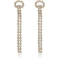 Серьги Колечко со стразами UD106