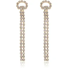 Серьги Колечко со стразами UD106