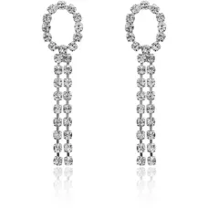 Серьги Овал со стразами UD107