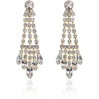 Серьги Люстра со стразами UD113