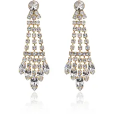 Серьги Люстра со стразами UD113