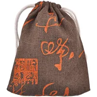 Льняной мешочек 10х13см, цвет коричневый MS037-3
