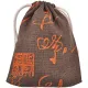 Льняной мешочек 10х13см, цвет коричневый MS037-3