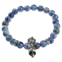 Браслет Ваджра с колоколом, содалит, 8мм BSDT1-05