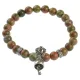 Браслет Ваджра с колоколом, унакит, 8мм BSDT1-06