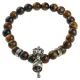 Браслет Ваджра с колоколом, тигровый глаз, 8мм BSDT1-07