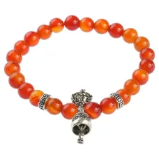Браслет Ваджра с колоколом, сердолик, 8мм BSDT1-08