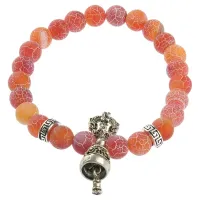 Браслет Ваджра с колоколом, африканский агат, 8мм BSDT1-12