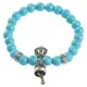 Браслет Ваджра с колоколом, бирюза, 8мм BSDT1-15