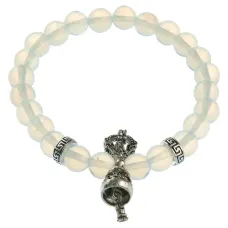 Браслет Ваджра с колоколом, лунный камень, 8мм BSDT1-16