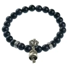 Браслет Ваджра с колоколом, синий авантюрин, 8мм BSDT1-18