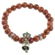 Браслет Ваджра с колоколом, коричневый авантюрин, 8мм BSDT1-19