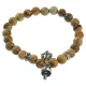 Браслет Ваджра с колоколом, песочная яшма, 8мм BSDT1-21