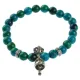 Браслет Ваджра с колоколом, хризоколла, 8мм BSDT1-23