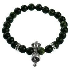 Браслет Ваджра с колоколом, змеевик, 8мм BSDT1-24