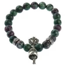 Браслет Ваджра с колоколом, цоизит, 8мм BSDT1-26
