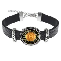 Кожаный браслет На большое богатство (Биткоин) BSK2-0004