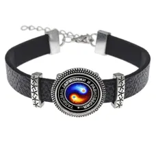 Кожаный браслет Инь-Ян BSK2-0020