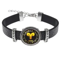 Кожаный браслет Знаки Зодиака - Овен BSK2-0024