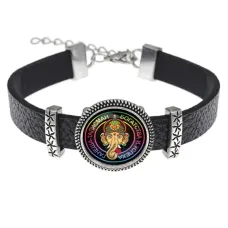 Кожаный браслет Ганеша BSK2-0048