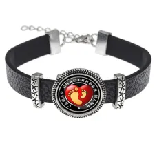 Кожаный браслет Самая счастливая мама BSK2-0111