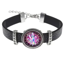 Кожаный браслет Магический кристалл BSK2-0175