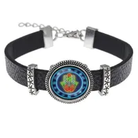 Кожаный браслет Хамса BSK2-0180