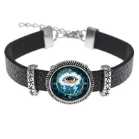 Кожаный браслет Око грозы BSK2-0189
