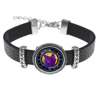 Кожаный браслет Лунный кот BSK2-0191