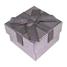 Коробка для колец, 3х5х5см, цвет серебро BOX014-03