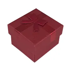 Коробка для колец, 2,5х4х4см, цвет красный BOX018-01