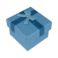 Коробка для колец, 2,5х4х4см, цвет голубой BOX018-02