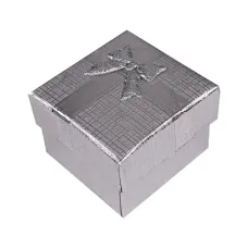 Коробка для колец, 2,5х4х4см, цвет серебряный BOX018-04