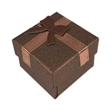 Коробка для колец, 2,5х4х4см, цвет коричневый BOX018-06