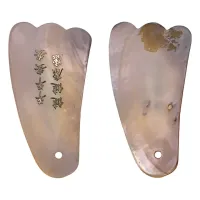 Массажер-скребок Гуаша, 10х5см, перламутр, 1шт. MJCH048