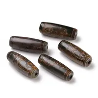 Тибетская бусина Дзи Бумпа, нат. агат выс. кач-ва, 30х10мм, 1шт. BDZE004-18