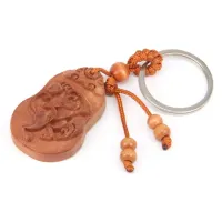 Резной деревянный брелок Год Обезьяны BK077-03