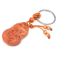 Резной деревянный брелок Год Змеи BK077-05